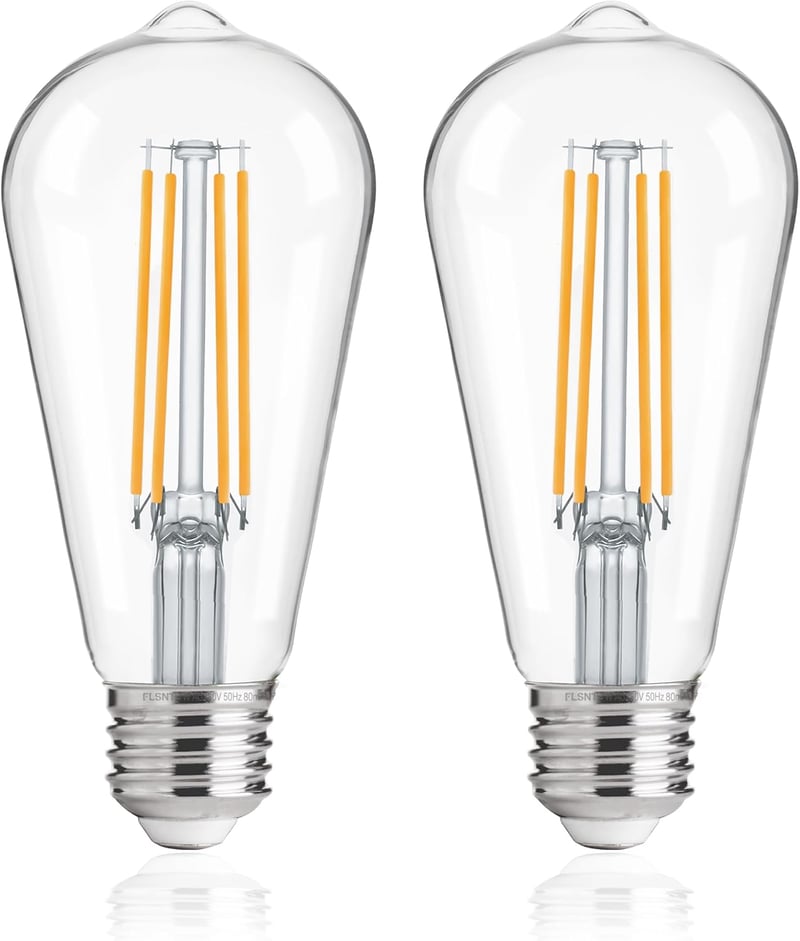 FLSNT E27 LED Vintage Izzó Mozgásérzékelős Automatikus 7W Meleg Fehér 2700K 2db