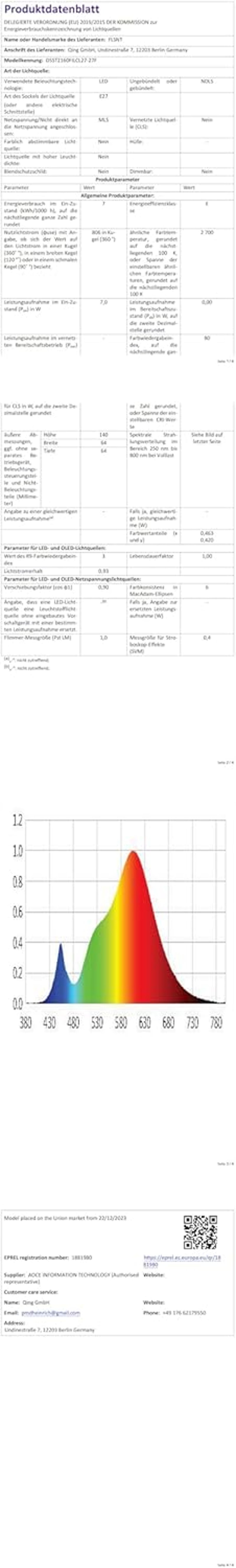 FLSNT E27 LED Vintage Izzó Mozgásérzékelős Automatikus 7W Meleg Fehér 2700K 2db