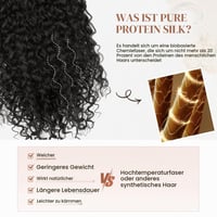 Flufymooz Clip-in predlžovanie vlasov, 4 ks, 100 % proteínové hodvábne kučeravé prírodné príčesky, 40 cm, pre ženy, čierno-hnedé 3