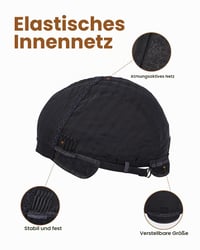 Kučeravá parochňa Flufymooz s ofinou pre ženy – 50 cm, prirodzená čierna, žiaruvzdorné syntetické vlnité vlasy na cosplay a na každodenné nosenie 4