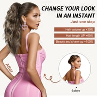 Flufymooz Príčesok v tvare copu so štipcom, 46 cm vlnité kučeravé syntetické vlasy pre ženy, tmavý blond až svetlý blond 5
