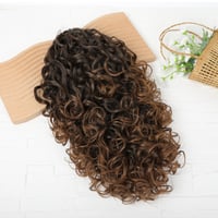 Flufymooz predlžovanie vlasov typu vrkoč so štipcom, 46 cm, vlnité, 100% proteínové hodvábne vlákno, tmavohnedý odtieň mandle s medeným nádychom, prirodzene vyzerajúce umelé vlasy pre ženy 7