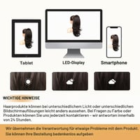 Flufymooz predlžovaný cop pre ženy, 50 cm, syntetický príčesok typu „ponytail“ so sťahovacou šnúrkou, prirodzený vzhľad, čierno-hnedý 7