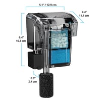 Závesný filter do akvária Fluval AquaClear AC20 – výkon 379 l/h, pre akvária s objemom 18 – 76 l 2