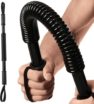 Halteră flexibilă cu arc FLY HAWK, reglabilă în 3 trepte - negru - 30 kg