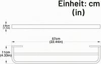 Flybath Dupla Törölközőtartó Fali 57cm Bronz Kefe Hatású 3