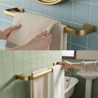 Flybath Dupla Törölközőtartó Fali 57cm Bronz Kefe Hatású 4