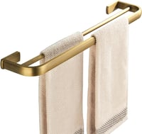Flybath Dupla Törölközőtartó Fali 57cm Bronz Kefe Hatású 1