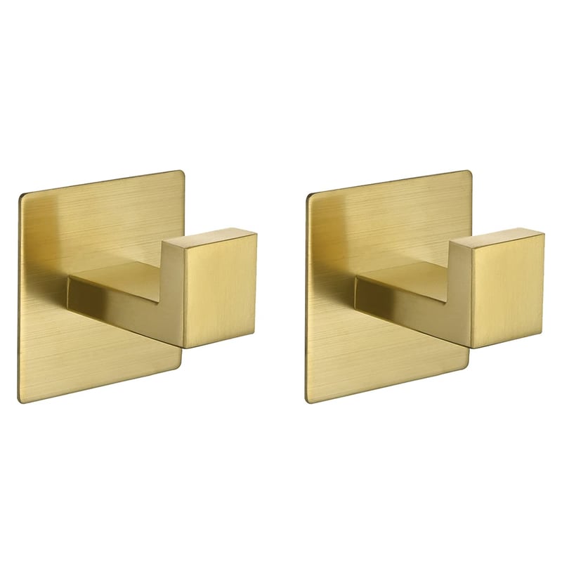 Flybath samolepiaca zlatá nástenná sada háčikov – 2 ks, do kúpeľne, kuchyne