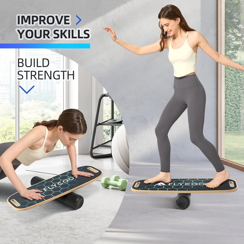 Flycoop Premium Balance Board 200 kg terhelhetőséggel - Egyensúly és koordináció edzéshez