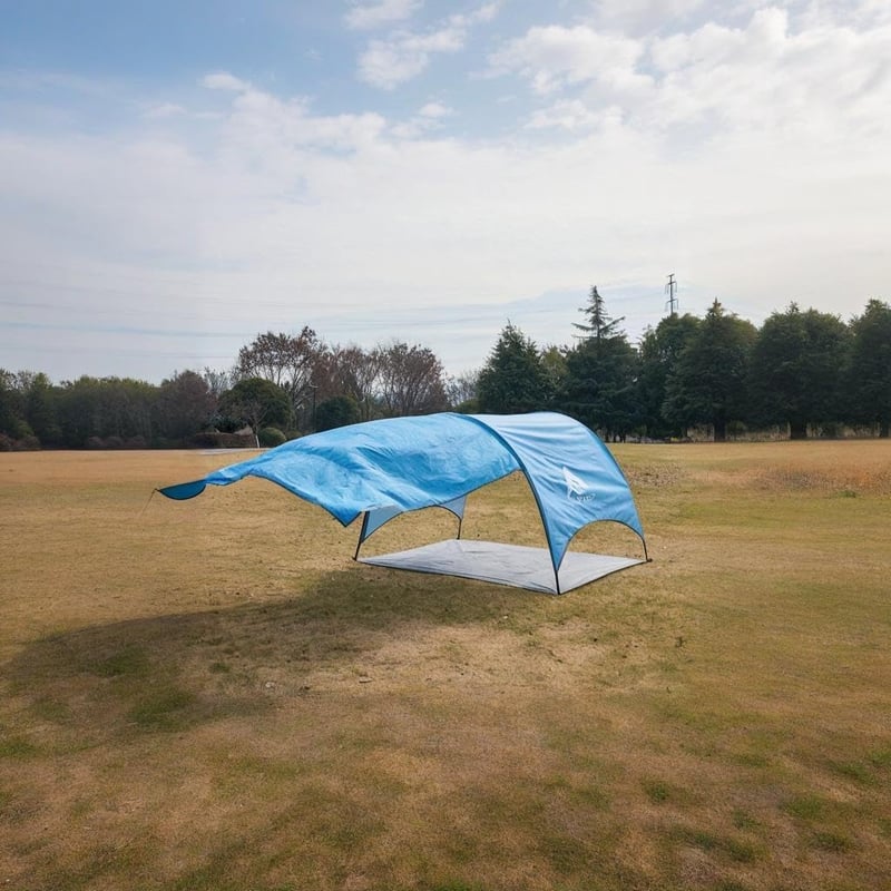 Flycoop Strand Sátor UV Védelem 360° Szellőzés Hordozható Összecsukható, 350 x 130 x 220 cm