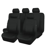 Set complet huse auto Flying Banner, compatibile cu airbag, banchetă spate divizată, universal pentru autoturisme, camioane, SUV-uri, negru 1