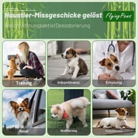 Flying Paws Plienky pre psov, samce, veľkosť M, 24 ks, s aktívnym uhlím na elimináciu zápachu, mäkké, priedušné, inkontinenčné nohavice pre šteniatka 7