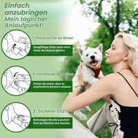 Flying Paws Plienky pre psov, samce, veľkosť M, 24 ks, s aktívnym uhlím na elimináciu zápachu, mäkké, priedušné, inkontinenčné nohavice pre šteniatka 4