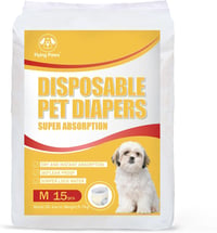 Flying Paws Kutyapelenka M-es 15 db Eldobható Nőstény Hímkutyák Rugalmas Derékpánttal 8