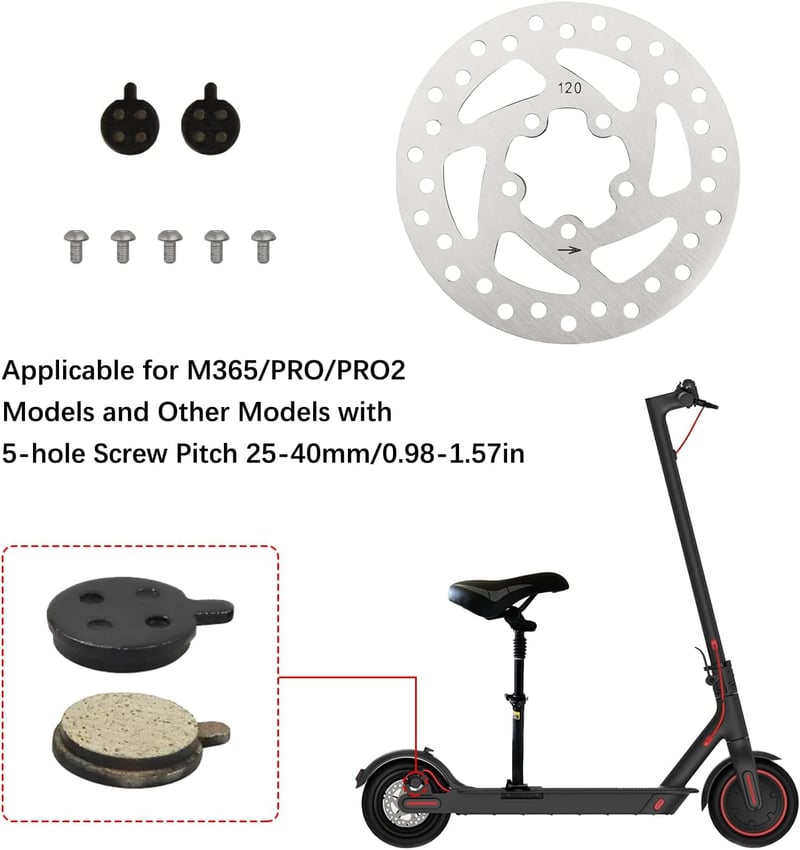 Flylin 120mm Fékkorong Elektromos Roller M365/PRO/PRO2 Rozsdamentes Acél 5 Lyuk