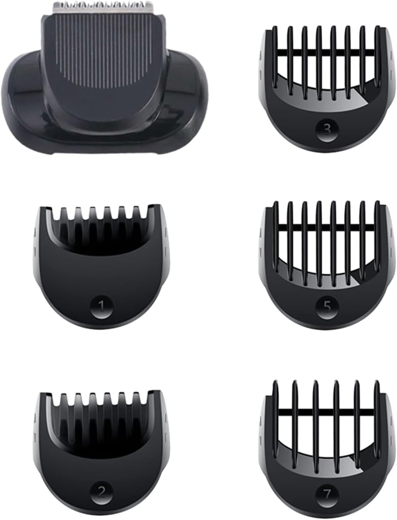 Flylin 6 bucăți cap de ras BT32, cap trimmer pentru aparatul de ras electric Braun Series, accesoriu pentru tuns barba cu 5 piepteni de ghidare de 1, 2, 3, 5, 7 mm