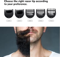 Flylin 6 bucăți cap de ras BT32, cap trimmer pentru aparatul de ras electric Braun Series, accesoriu pentru tuns barba cu 5 piepteni de ghidare de 1, 2, 3, 5, 7 mm 3