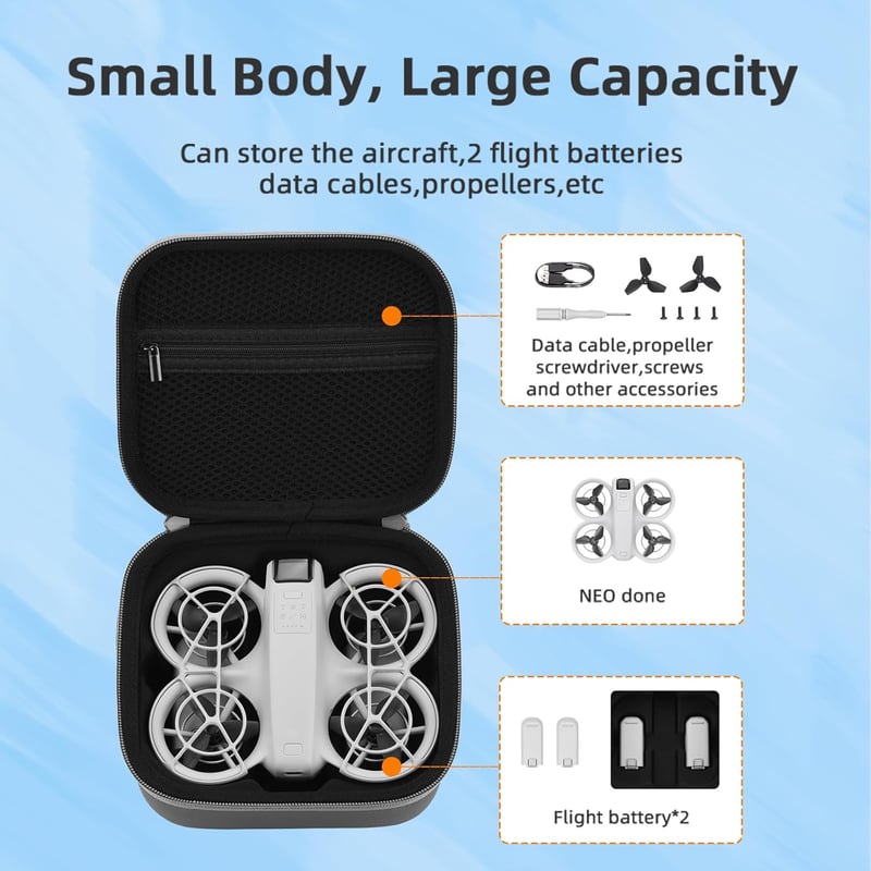 Flymile DJI Neo Fly More Combo utazótáska vízálló hordtáska fekete