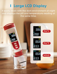 Flysocks 4 az 1-ben pH mérő, vízminőség teszter TDS/EC hőmérséklet LCD kijelzővel 7