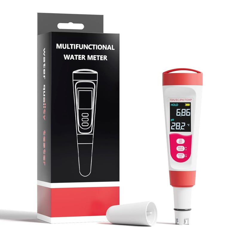 Flysocks 4 az 1-ben pH mérő, vízminőség teszter TDS/EC hőmérséklet LCD kijelzővel