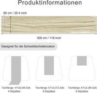 Foatcox Beige Cheesecloth Asztalfutó 300x90cm Boho Esküvői Dekoráció - 90 X 300 cm，1 Stück, Beige 3