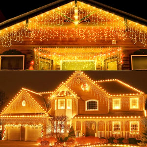 Fobaston Svjetlosna zavjesa s ledenicama 5 m 200 LED toplo bijela IP44 - 8 programa