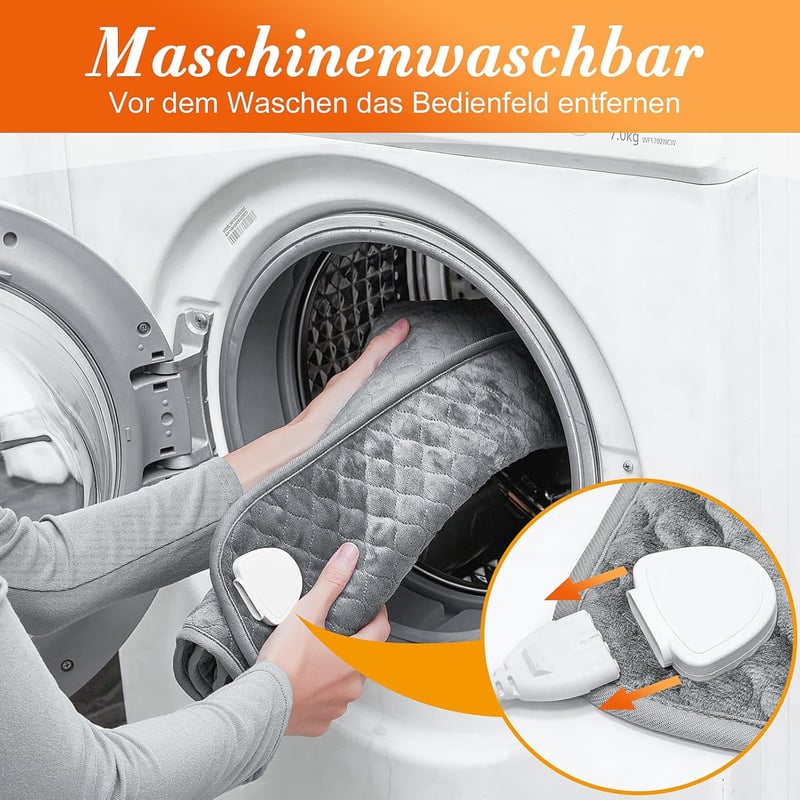 Focbeo XXXL Elektromos Melegítőpárna Automatikus Kikapcsolással, 80x60cm, 6 Hőfokozat, 4 Időzítő, Mosható, Túlmelegedés Elleni Védelemmel Há