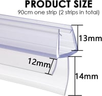 FOCCTS Zuhanykabin Ajtó Tömítés 2x90cm - 6-8mm Üveghez Vízálló Gumilabda 2