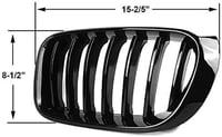 FOCKCPGEGV Fényes fekete elülső nierengrill BMW X3 F25 X4 F26 2015-2017 4