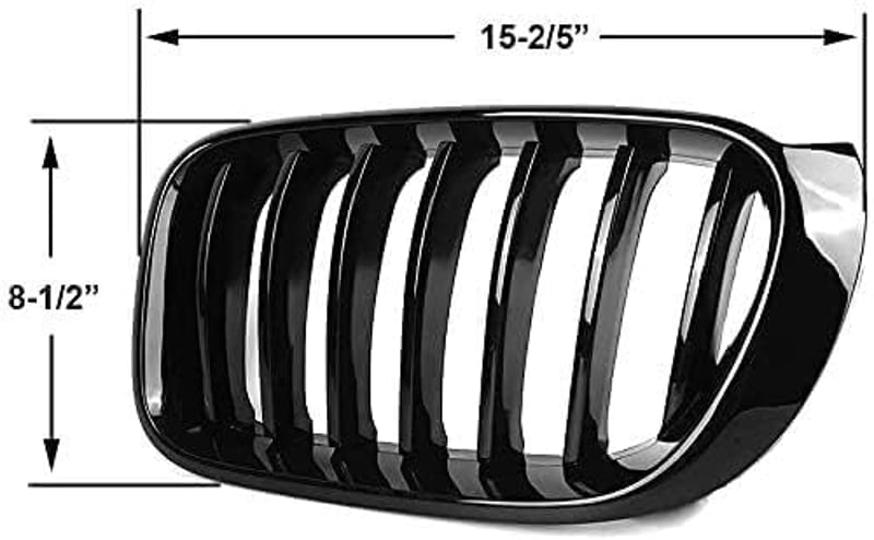 FOCKCPGEGV Fényes fekete elülső nierengrill BMW X3 F25 X4 F26 2015-2017