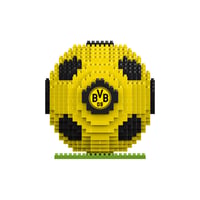 Stavebnica 3D futbalová lopta FOCO Borussia Dortmund z kociek BRXLZ – oficiálny licencovaný produkt, pre deti od 12 rokov 2
