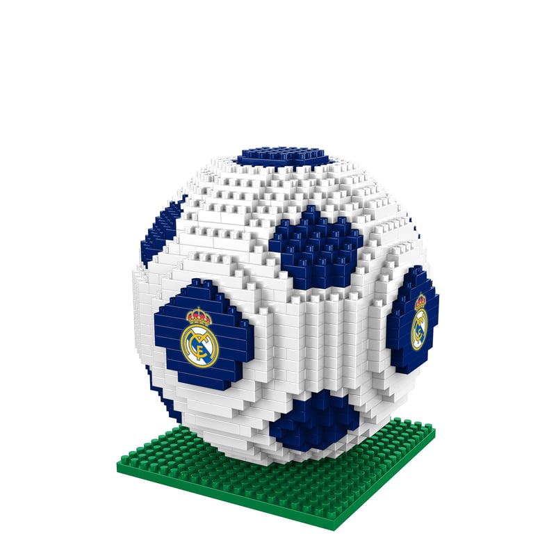 FOCO Real Madrid CF BRXLZ 3D stavebnica futbalovej lopty – Oficiálne licencovaná skladačka z kociek