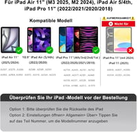 FOGARI iPad 10 Billentyűzetes Tok QWERTZ Trackpad 360° Forgatható Világító Billentyűzet Fekete 2