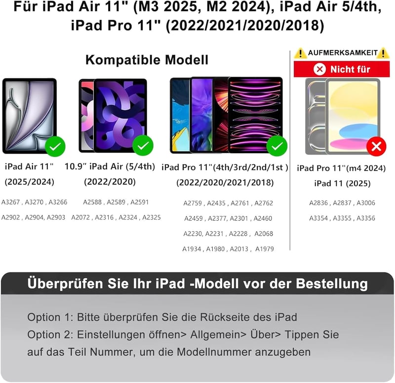 FOGARI iPad 10 Billentyűzetes Tok QWERTZ Trackpad 360° Forgatható Világító Billentyűzet Fekete