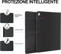 FOGARI iPad 9.7 Billentyűzetes Tok iPad 6./5. Generáció 2018/2017 iPad Air 2/1 Fekete Olasz Kiosztású Billentyűzet Védőtok 8