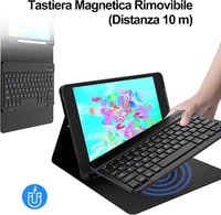 FOGARI iPad 9.7 Billentyűzetes Tok iPad 6./5. Generáció 2018/2017 iPad Air 2/1 Fekete Olasz Kiosztású Billentyűzet Védőtok 3