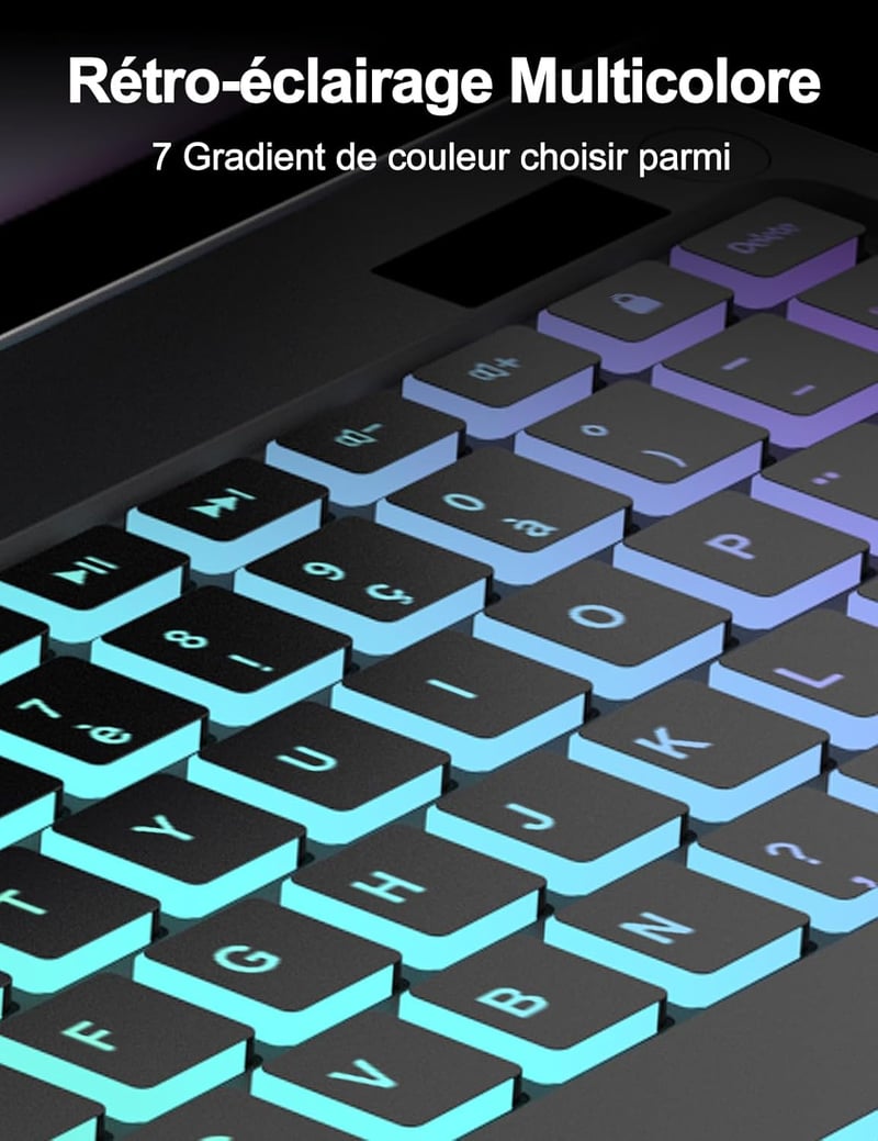 FOGARI iPad A16 11" Billentyűzet Touchpad-dal, Mágneses Rögzítés, 7 Szín Háttérvilágítás