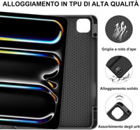 FOGARI iPad Pro 13" (M4) 2024 Billentyűzetes Tok - Világító Trackpad, Eltávolítható, Fekete 4