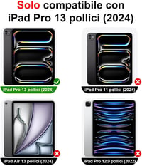 FOGARI iPad Pro 13" (M4) 2024 Billentyűzetes Tok - Világító Trackpad, Eltávolítható, Fekete 2