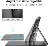 FOGARI iPad Pro 13" (M4) 2024 Billentyűzetes Tok - Világító Trackpad, Eltávolítható, Fekete 5