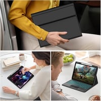 FOGARI iPad Pro 13" (M4) 2024 Billentyűzetes Tok - Világító Trackpad, Eltávolítható, Fekete 7