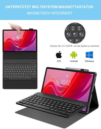 FOGARI Lenovo Tab M11 Mágneses Billentyűzet Tok QWERTZ Fekete 4