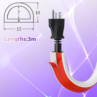 FOGARI samoljepljivi podni kanal za kablove PVC - bijeli - 3 m 2