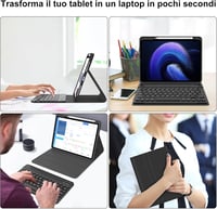FOGARI Xiaomi Pad 6/6 Pro Tok Billentyűzettel Bluetooth Mágneses Eltávolítható Fekete 8