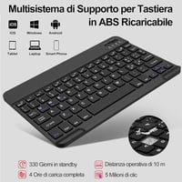 FOGARI Xiaomi Pad 6/6 Pro Tok Billentyűzettel Bluetooth Mágneses Eltávolítható Fekete 6