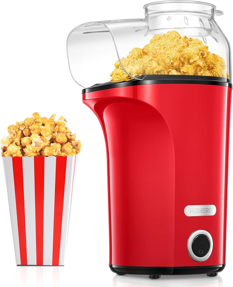 FOHERE forrólevegős popcornkészítő 1400 W, 4 L / 120 g, olajmentes