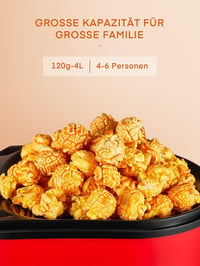FOHERE forrólevegős popcornkészítő 1400 W, 4 L / 120 g, olajmentes 5