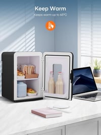 FOHERE 15L Hordozható Mini Hűtőszekrény Fűtéssel Autóhoz Irodához Szobához 5