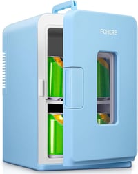 FOHERE 2 az 1-ben mini hűtőszekrény 15 L, DC/AC, Eco mód - kék 1